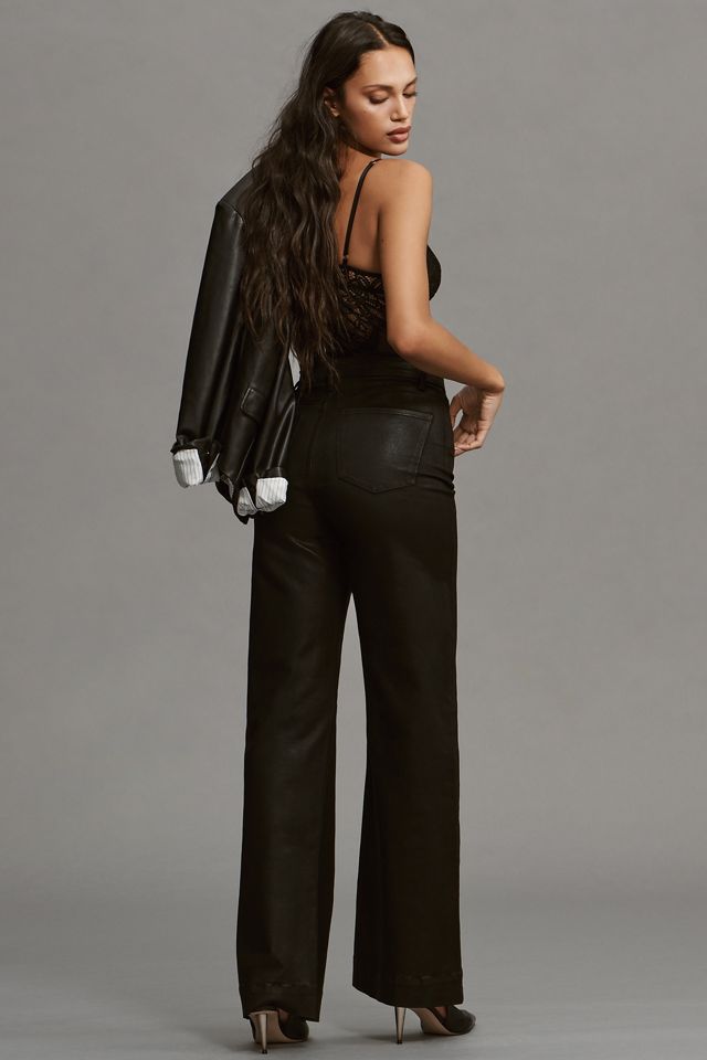 Joe's Jeans Mia Coated High-Rise Wide-Leg Jeans #2