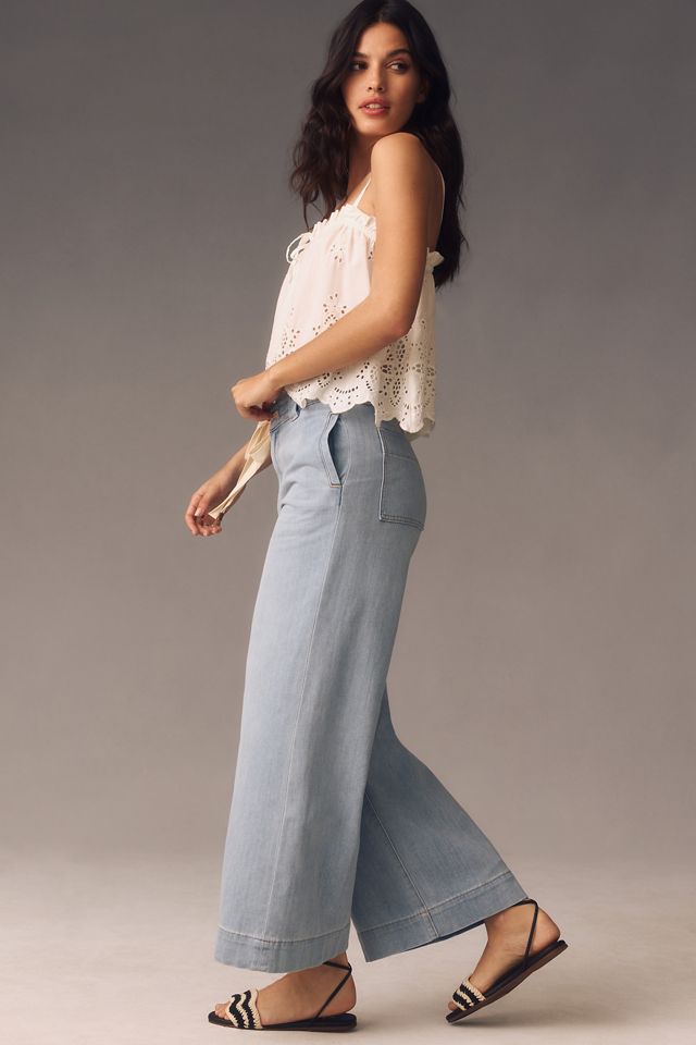 Joe's Jeans The Addison Tie-Waist High-Rise Wide-Leg Jeans | Anthropologie