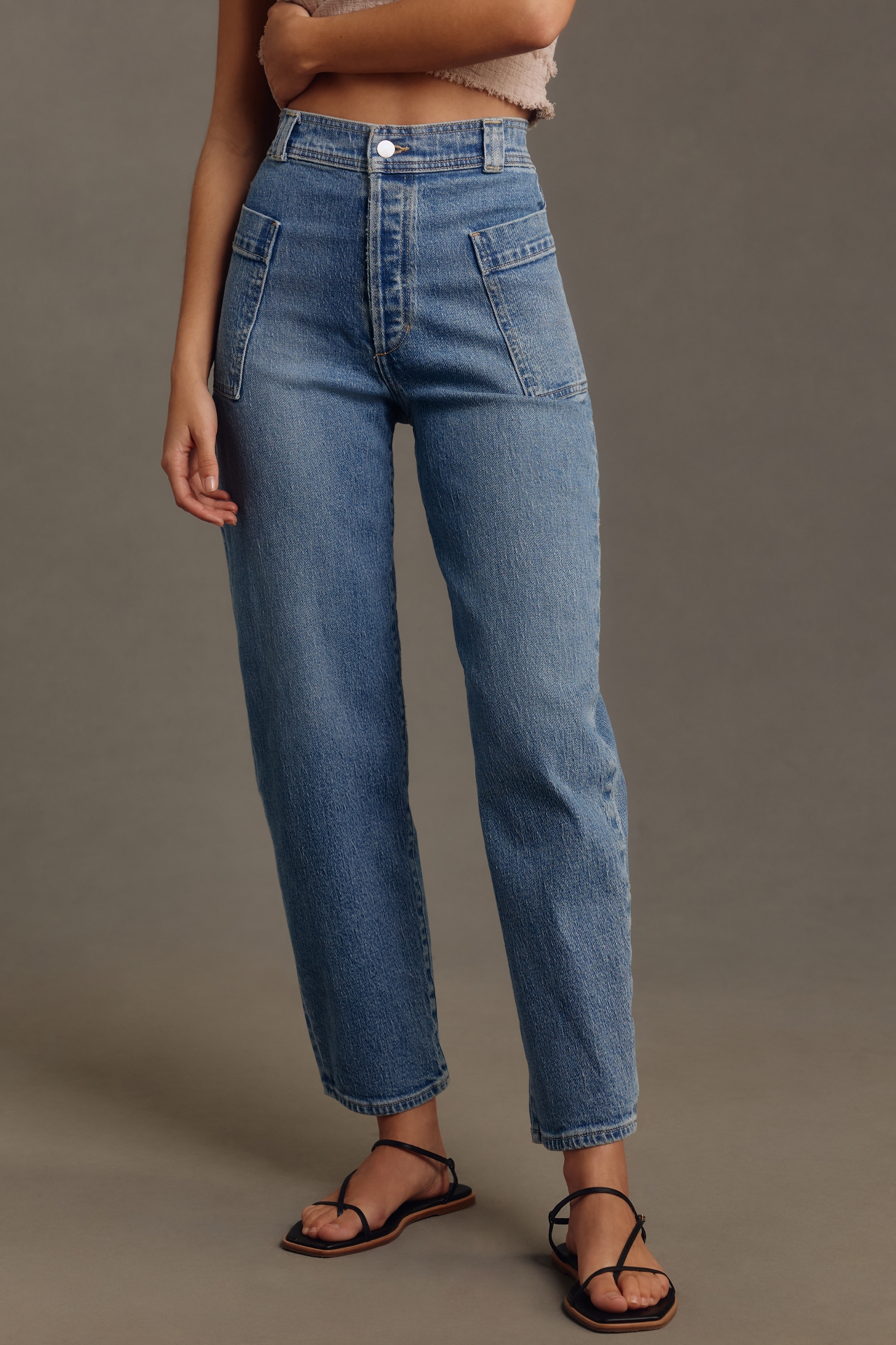 Joe's Jeans Pheobe Patch Pocket High-Rise Tapered