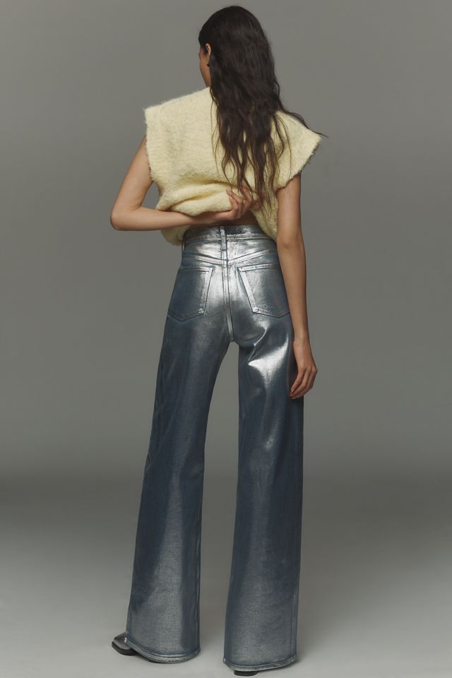 Joe's Jeans Mia Foil High-Rise Wide-Leg Jeans #4