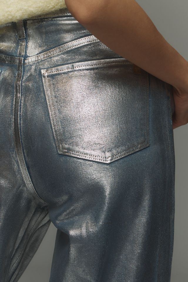 Joe's Jeans Mia Foil High-Rise Wide-Leg Jeans #5