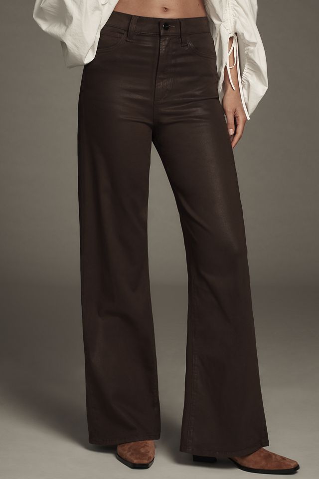 Joe's Jeans Petite Mia Coated High-Rise Wide-Leg Jeans #1