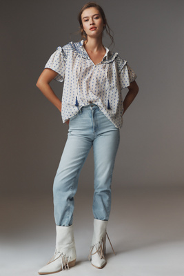 The Margot High-Rise Crop Straight-Leg Jeans