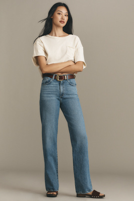 Shop Joe's Jeans Margot High-rise Straight-leg Jeans In Blue