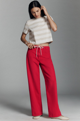Joe's Jeans Ryan Tie-waist Mid-rise Wide-leg Jeans