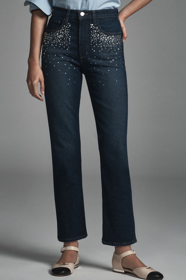 Joe's Jeans The Margot Crystal High-Rise Slim Ankle Jeans #1