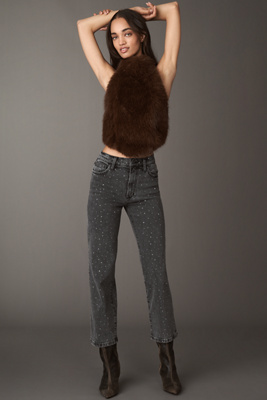 Joe's Jeans The Blake Crop High-rise Straight-leg Jeans In Brown