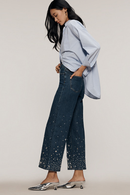 Joe's Jeans The Mia High Rise Embellished Ankle Jeans In Blue