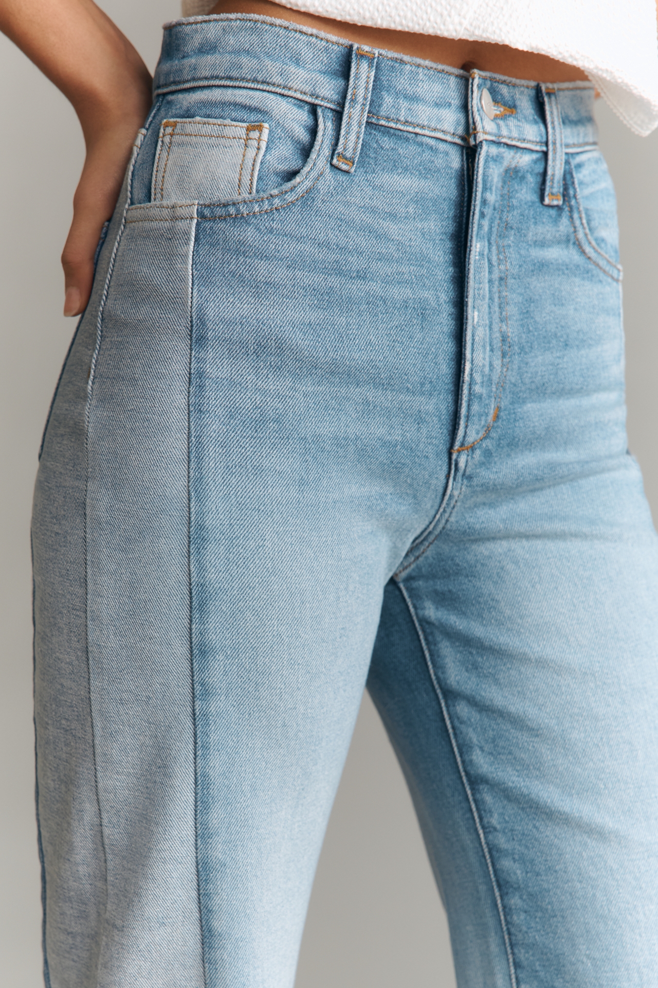 Joe's Jeans The Mia Pieced High-Rise Wide-Leg