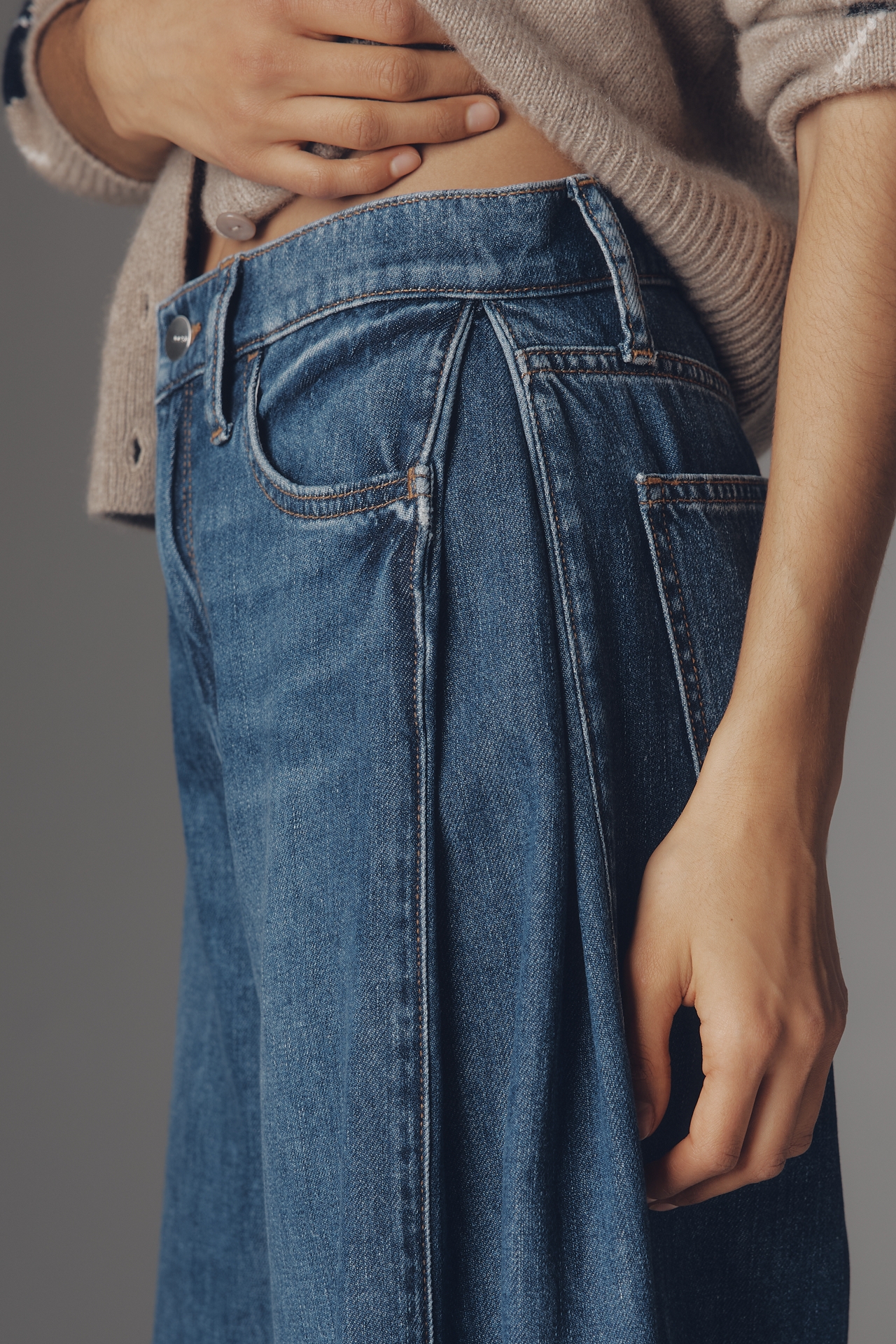 Joe's Jeans Side Pleat High-Rise Tapered