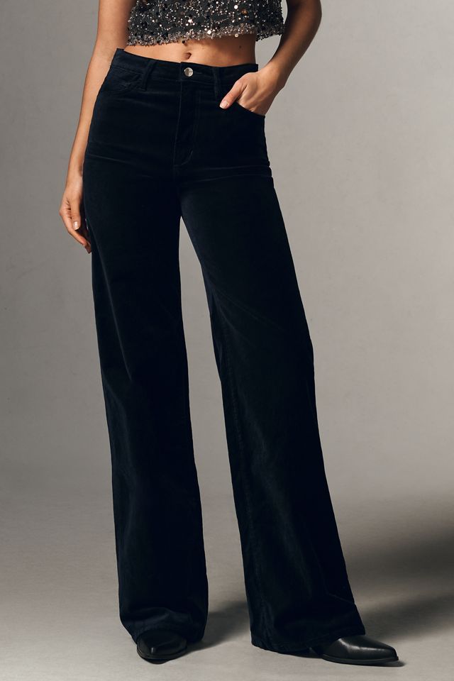 Joe's Jeans The Mia Velvet High-Rise Wide-Leg Jeans #3