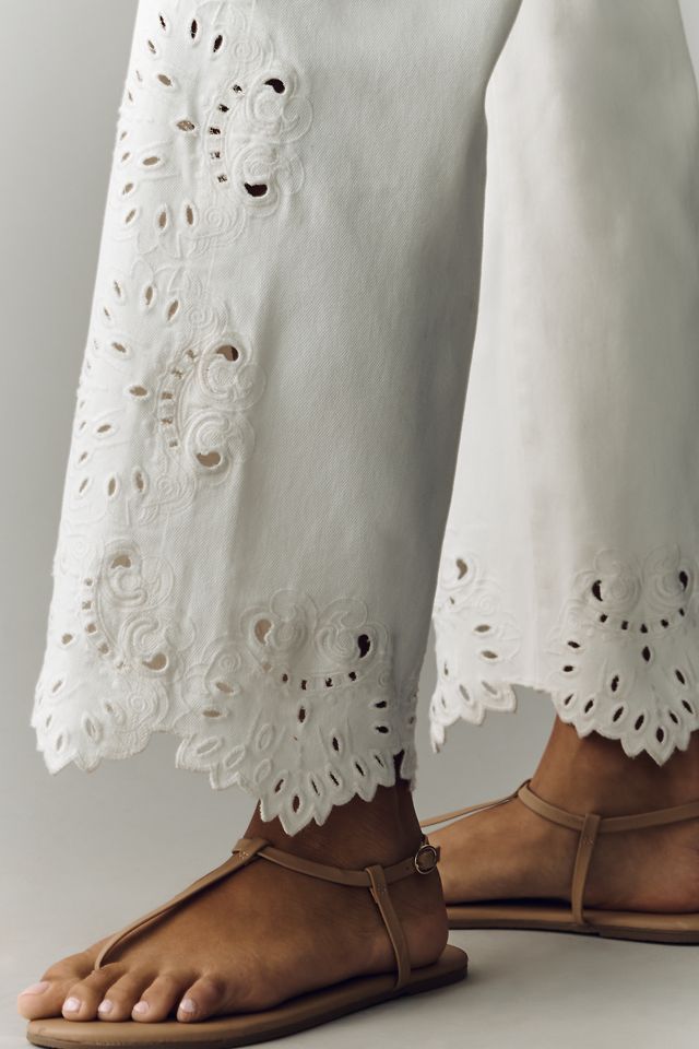 Joe's Jeans Mia Ankle Broderie Wide-Leg Jeans #2