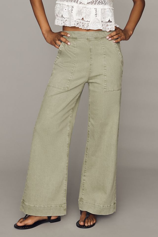 Joe's Jeans Side-Zip High-Rise Wide-Leg Ankle Jeans #1