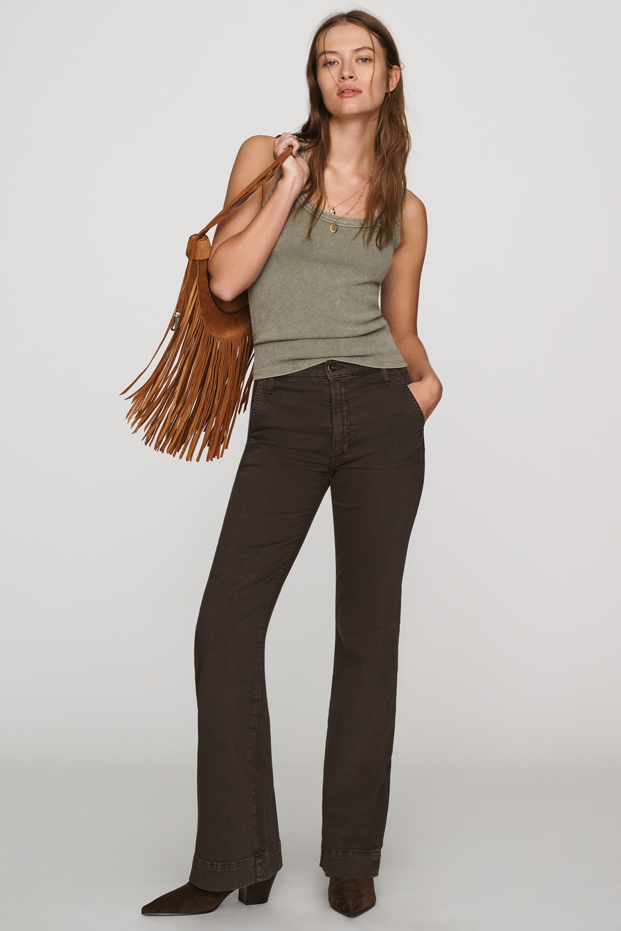 Joe's Jeans Molly Mid-Rise Wide-Leg Trouser