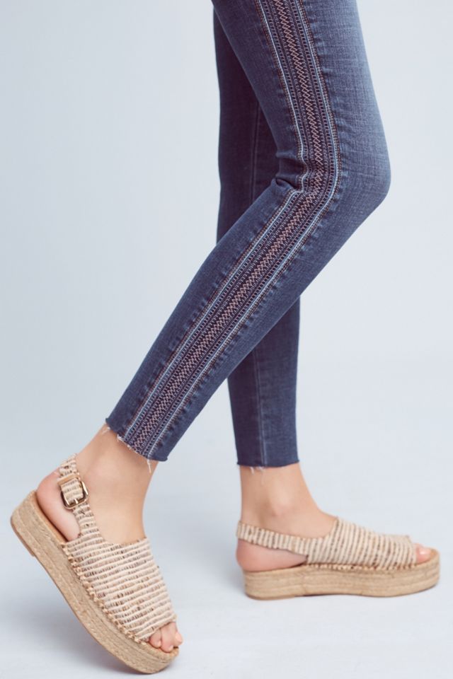 Joe's Icon Mid-Rise Embroidered Skinny Jeans