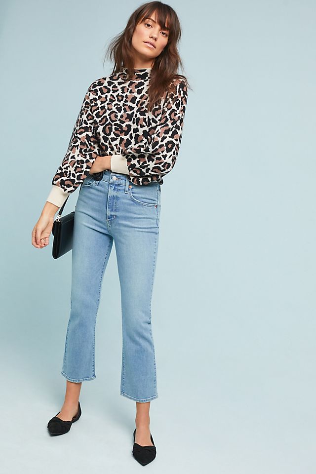 Levi's Mile High Crop Flare Jeans | Anthropologie