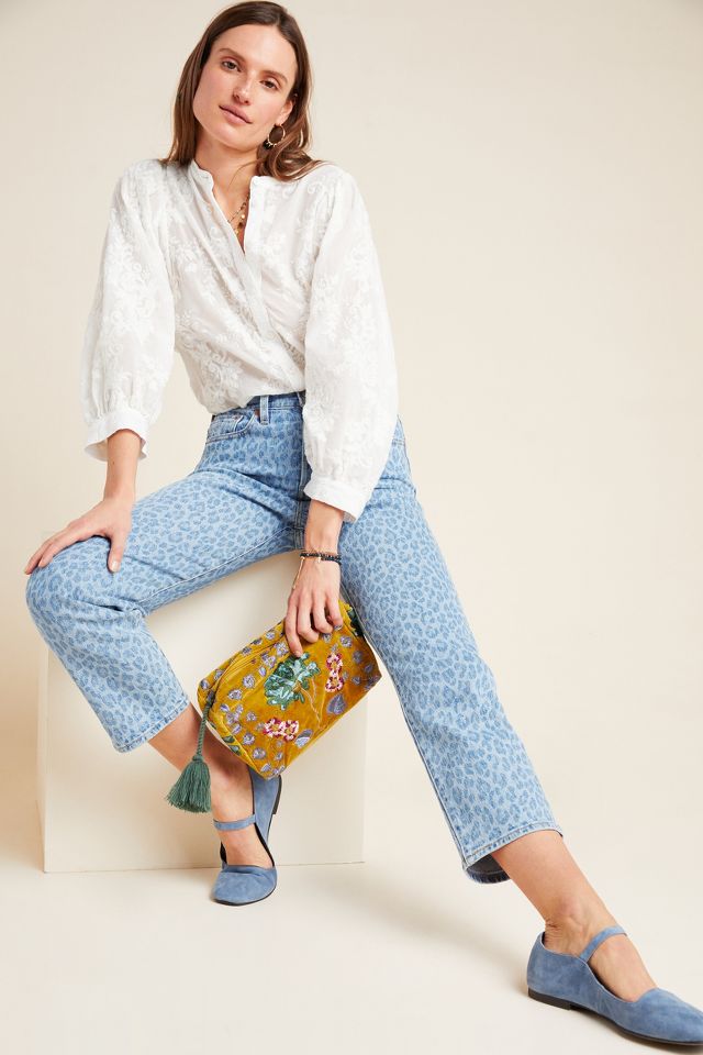 Levi's Wedgie Leopard Ultra High-Rise Straight Jeans | Anthropologie