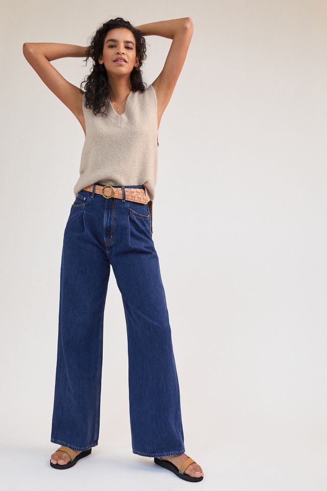 Levi's Ultra High-Rise Pleated Wide-Leg Jeans | Anthropologie