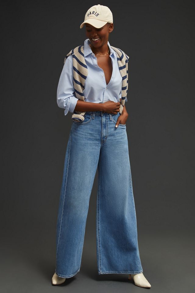 Jean à jambe évasée et taille haute XL Flood Levi's | Anthropologie