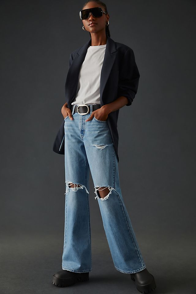 Levi's Mid-Rise Baggy Boot Jeans | Anthropologie