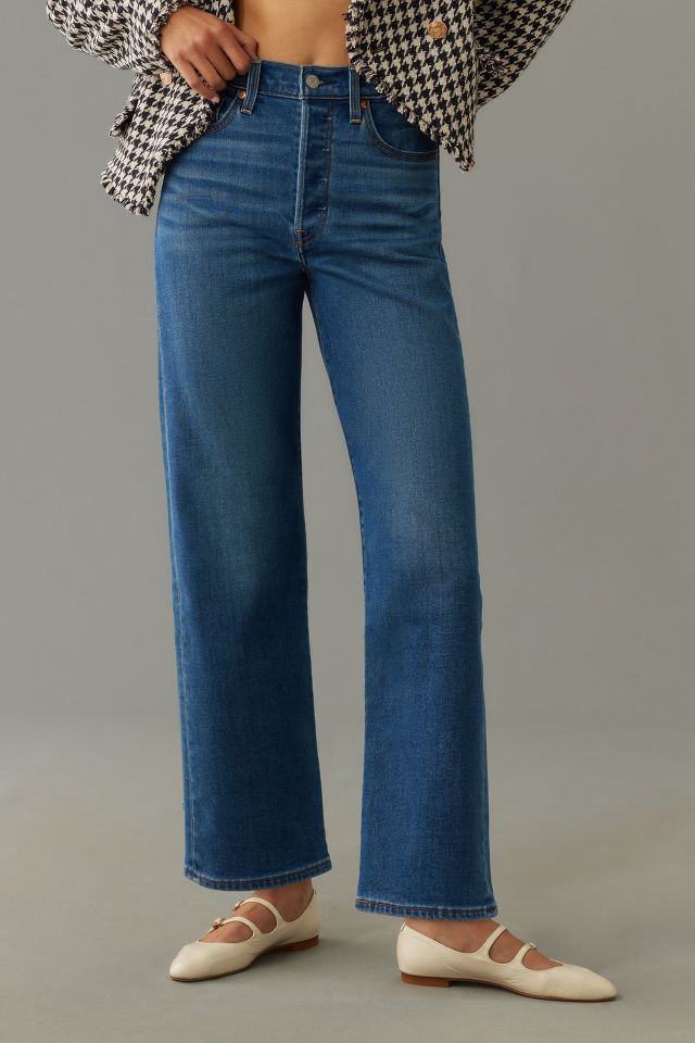 Levi's Ribcage High-Rise Ankle Straight Jeans | Anthropologie