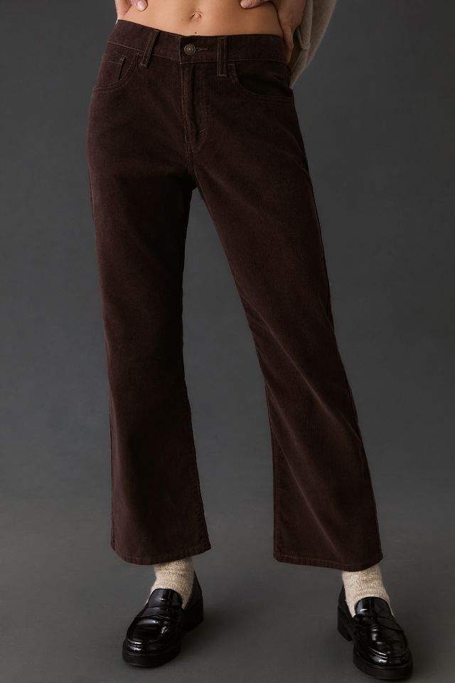 Corduroy bootcut jeans - Woman