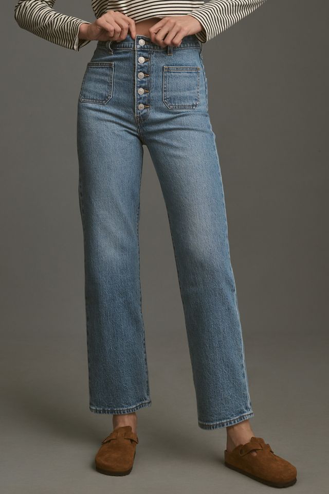 Levis Ribcage Patch Pocket Straight-Leg Jeans #1