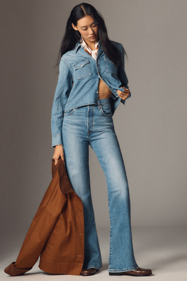 Levi's Ribcage High-rise Straight-leg Jeans In Blue
