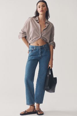 501 90's Mid-Rise Crop Straight-Leg Jeans