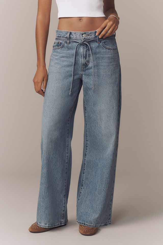 Levis XL Straight Mid-Rise Wide-Leg Tie-Waist Jeans #1