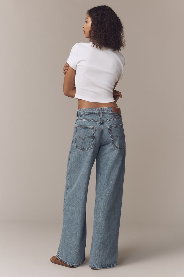 【送料&関税込】Levi's Wide Leg Tie Waist Jeans Levis XL Straight Mid-Rise Wide-Leg Tie-Waist Jeans