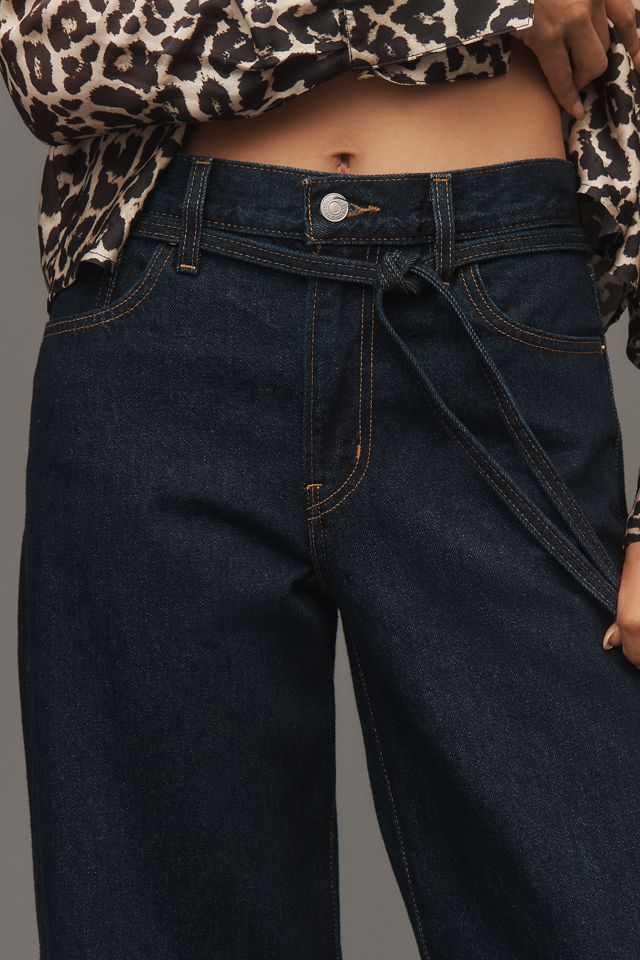 Levi's XL Straight High-Rise Wide-Leg Tie-Waist Jeans #3