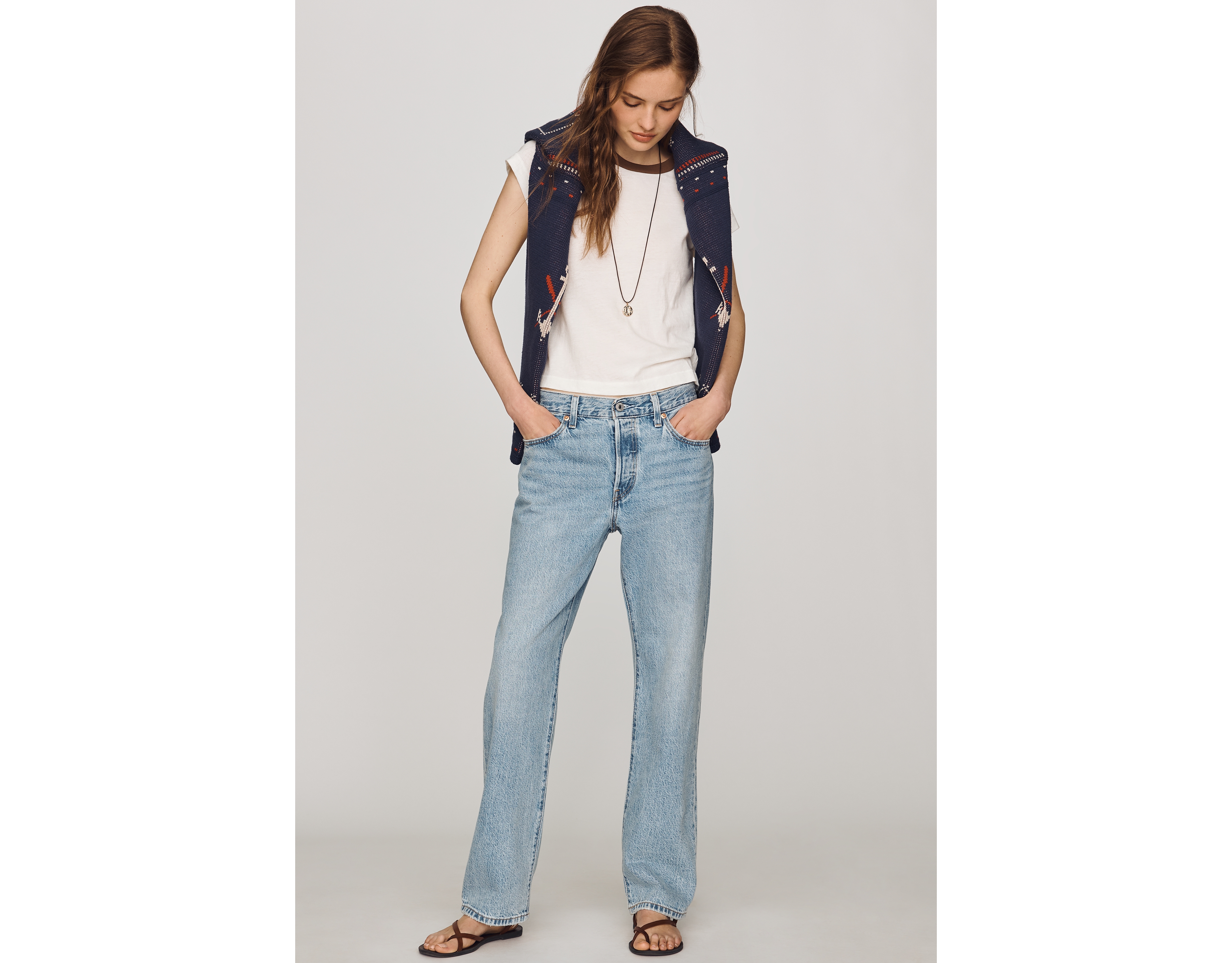 Levi's 501 90s High Rise Straight Leg Jeans
