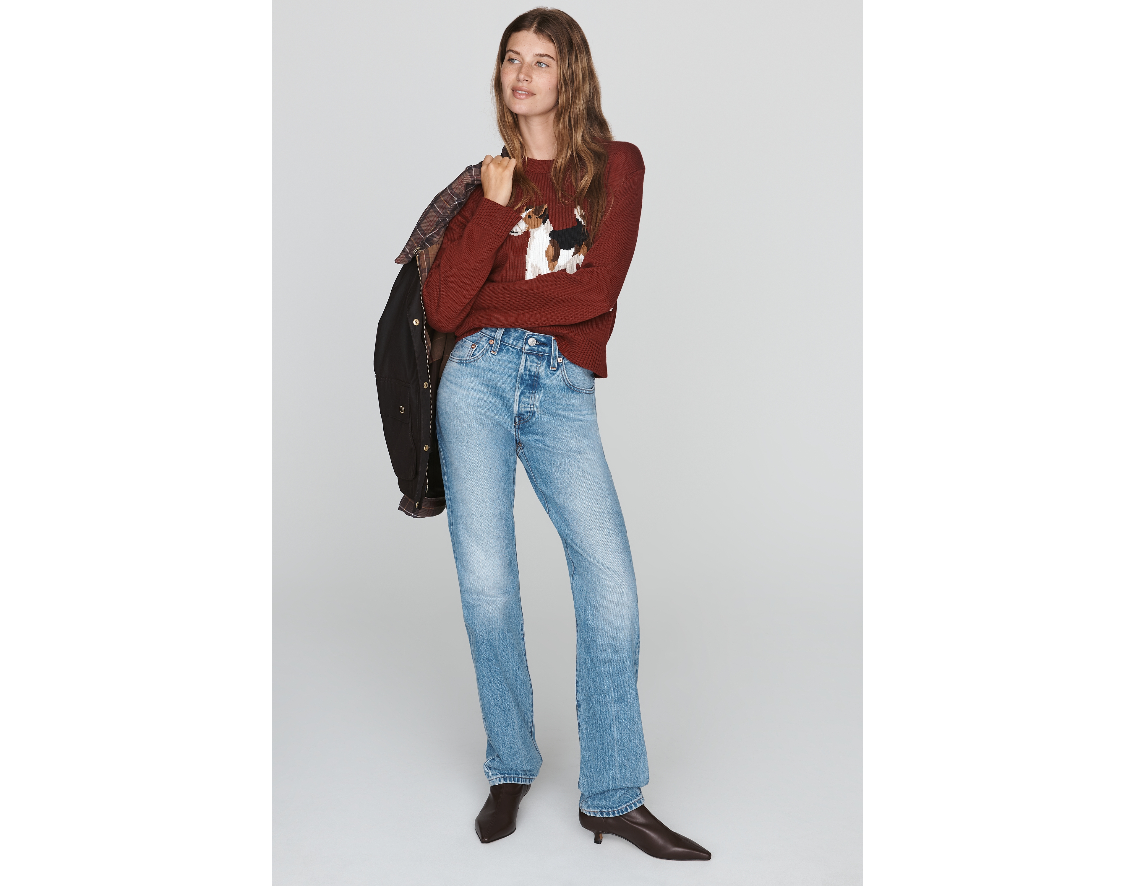 Levi's 501 Original High Rise Straight Leg Jeans