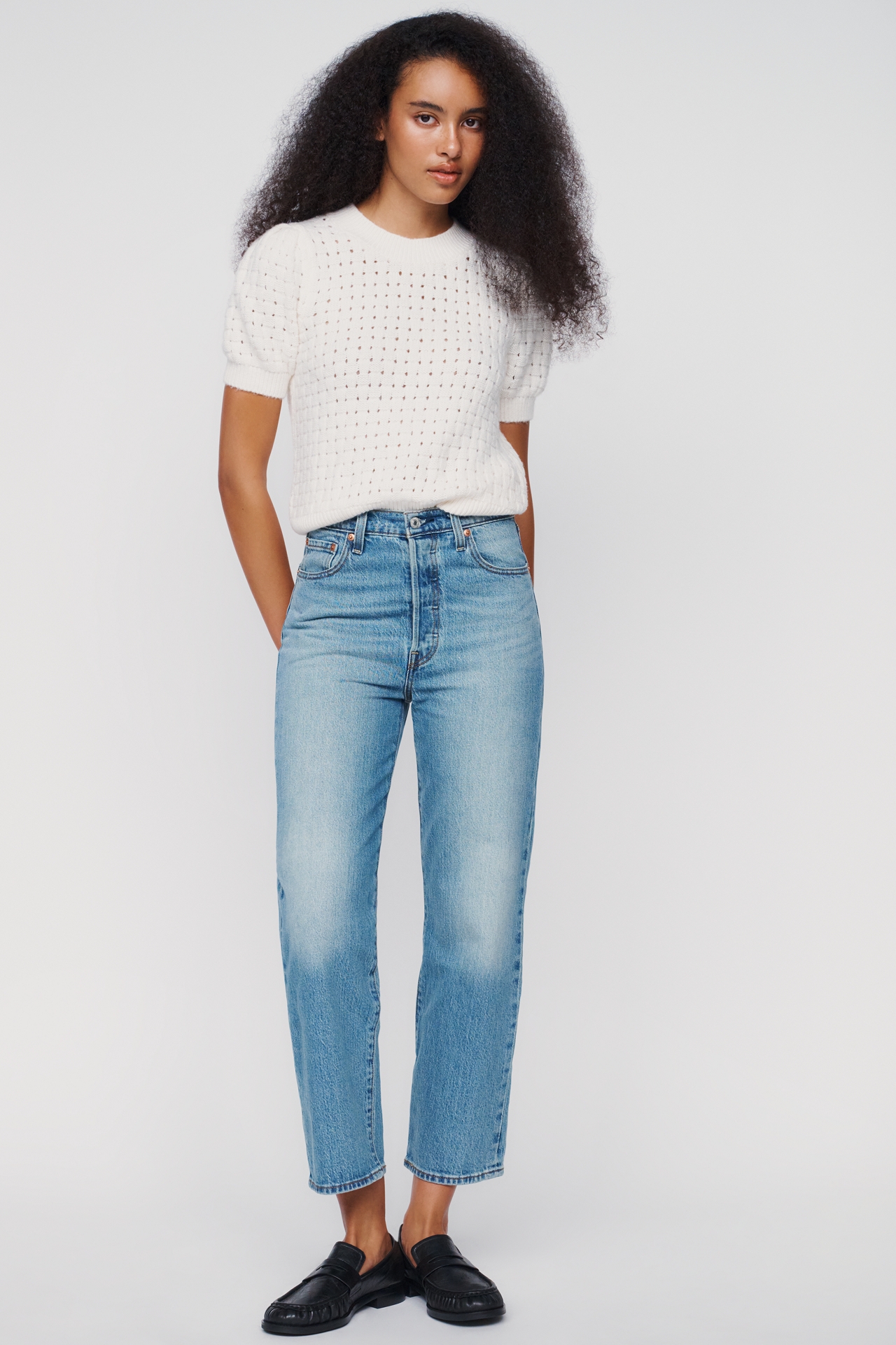 Levi's Ribcage Ankle High Rise Straight Jeans