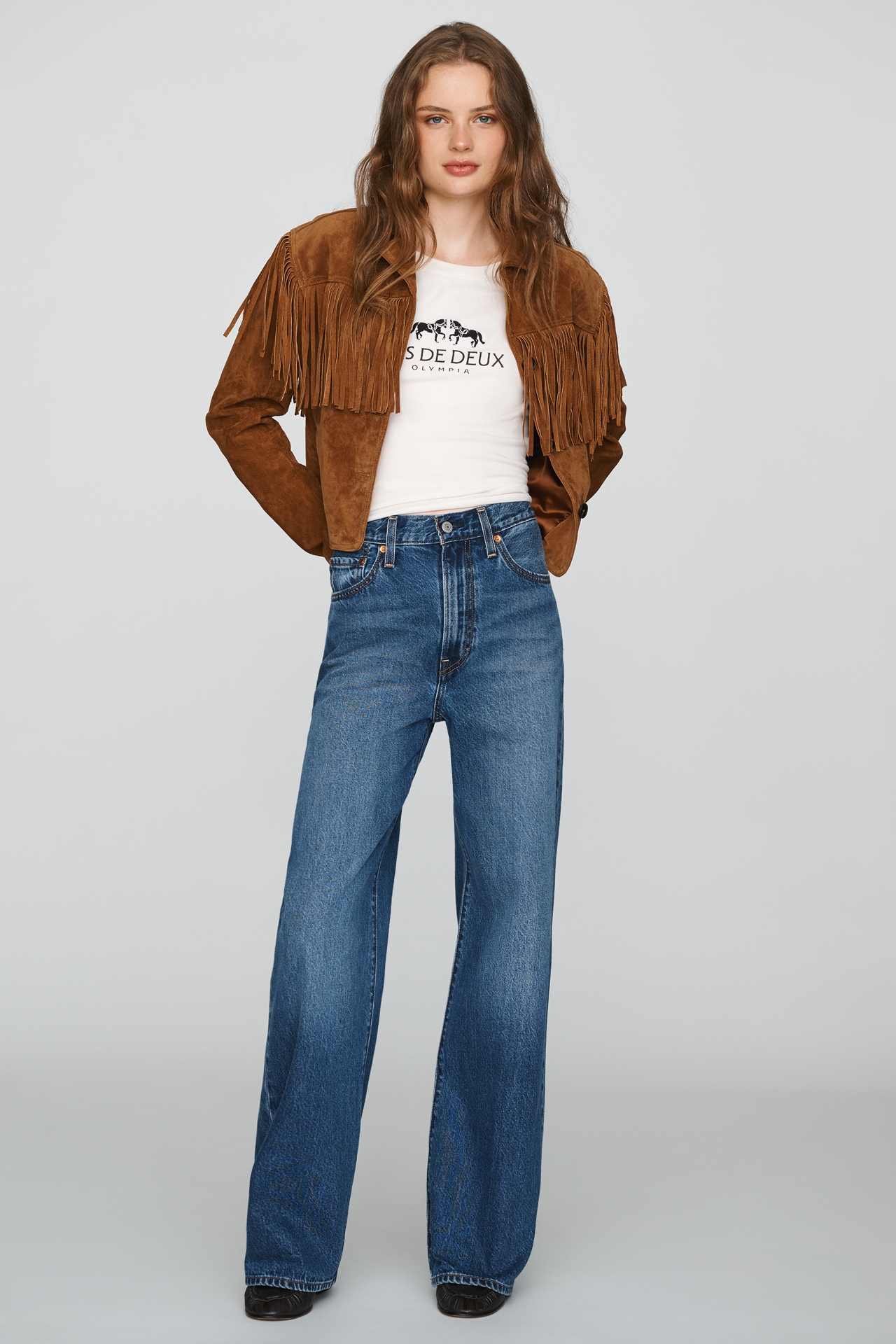 Levi's Ribcage High-Rise Wide-Leg Jeans
