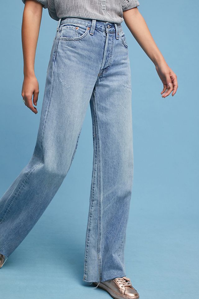 Levi's Altered Wide-Leg High-Rise Jeans | Anthropologie