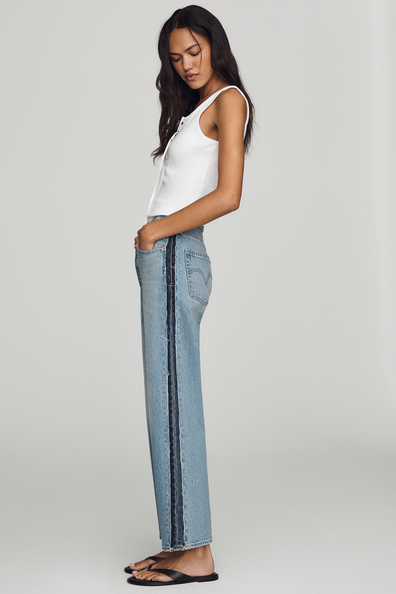 Levi's Ribcage High-Rise Straight-Leg Jeans