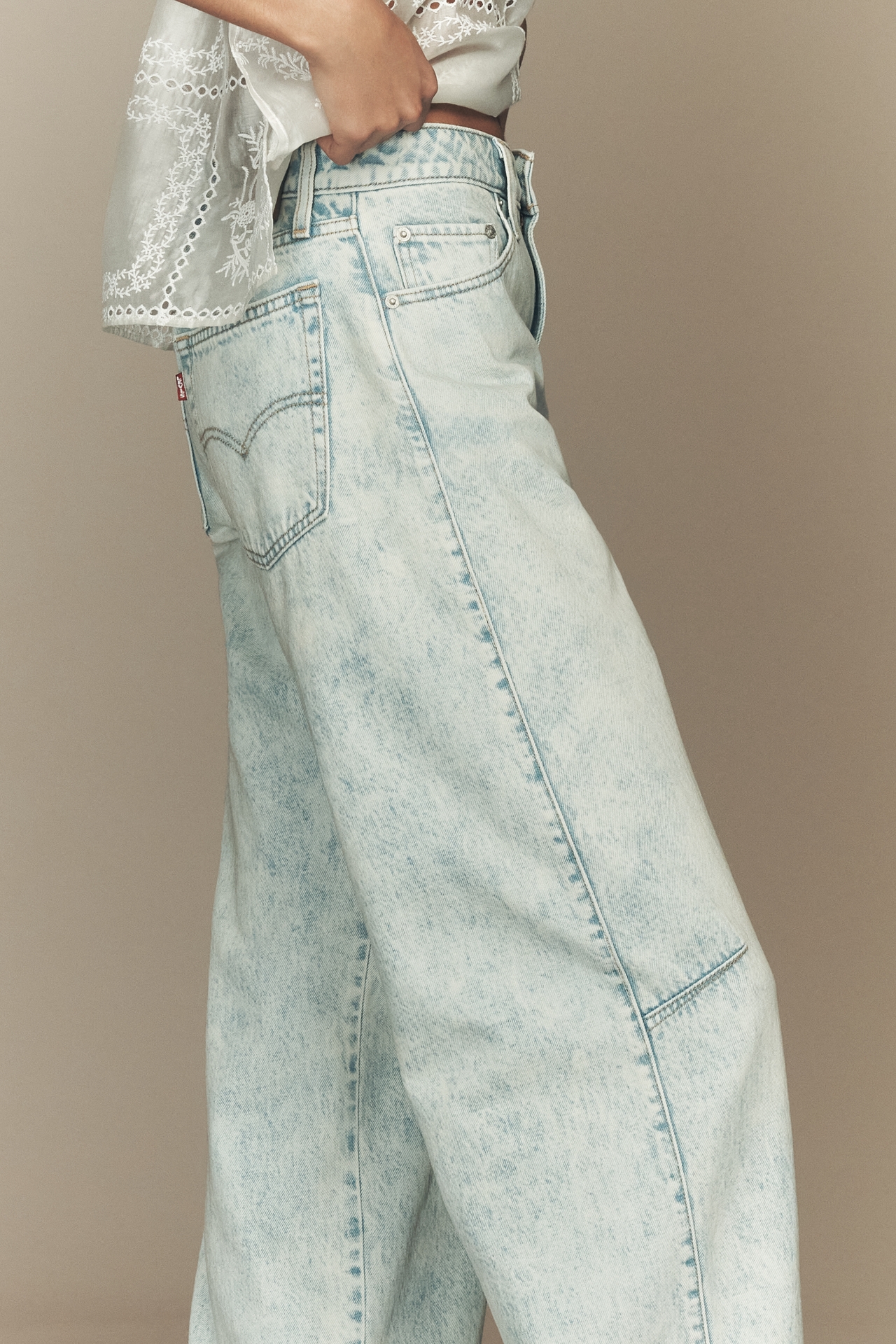 Levi's Cotton Baggy Dad High-Rise Barrel Jeans