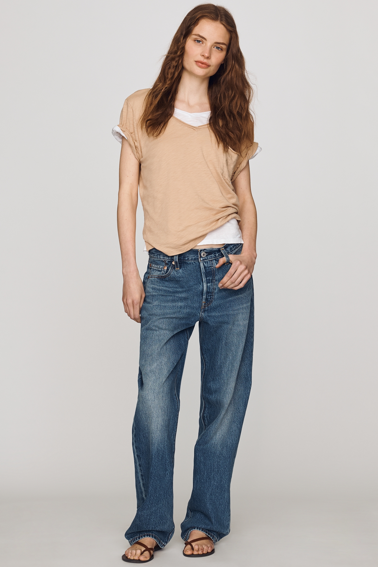 Levi's 501 90s Lightweight Mid-Rise Straight Jeans