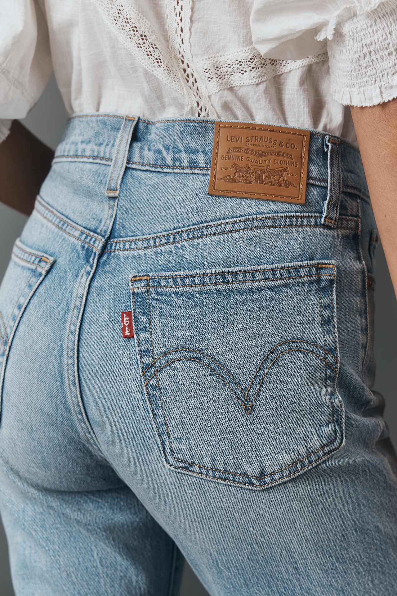 Levi's Wedgie High-Rise Slim Straight-Leg Jeans