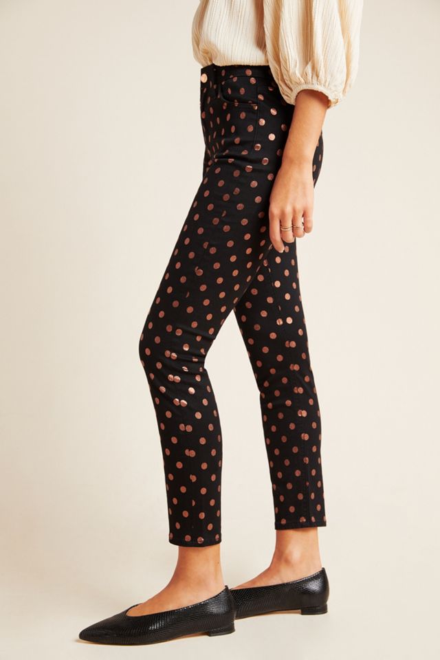 Jen7 by 7 For All Mankind Metallic Dot High-Rise Skinny Ankle Jeans #3
