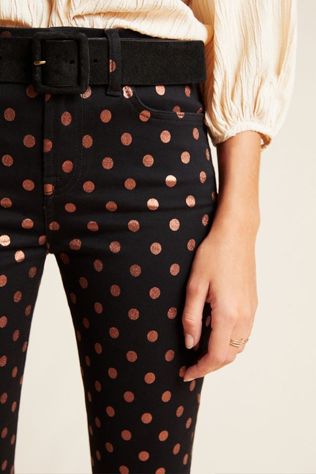 Jen7 by 7 For All Mankind Metallic Dot High-Rise Skinny Ankle Jeans #4