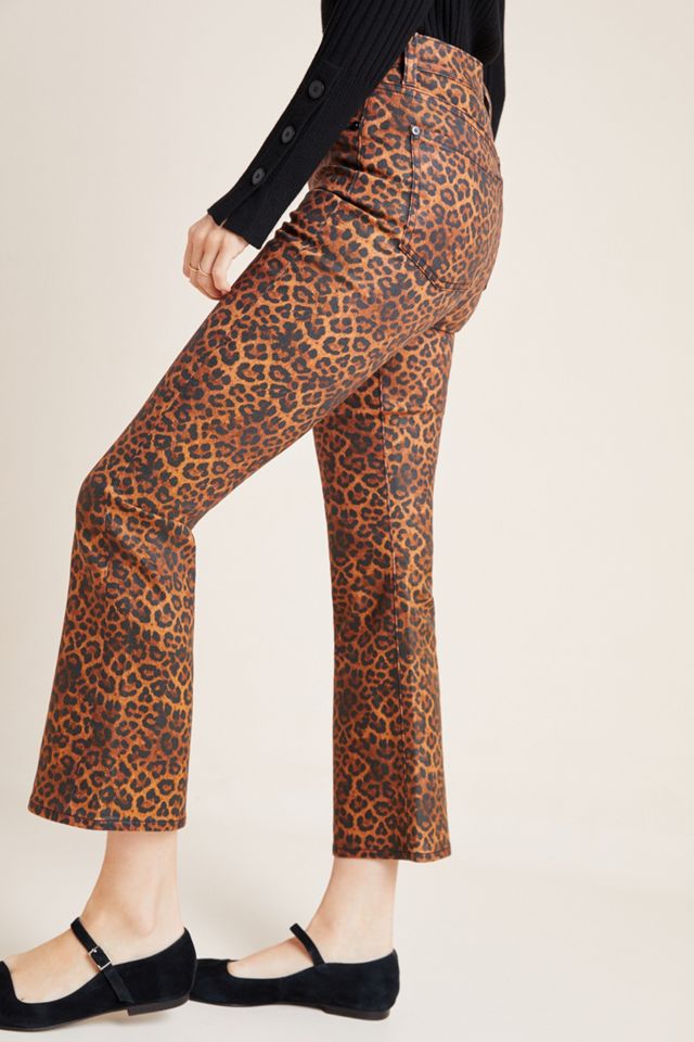 7 For All Mankind Leopard High-Rise Coated Slim Jeans #3