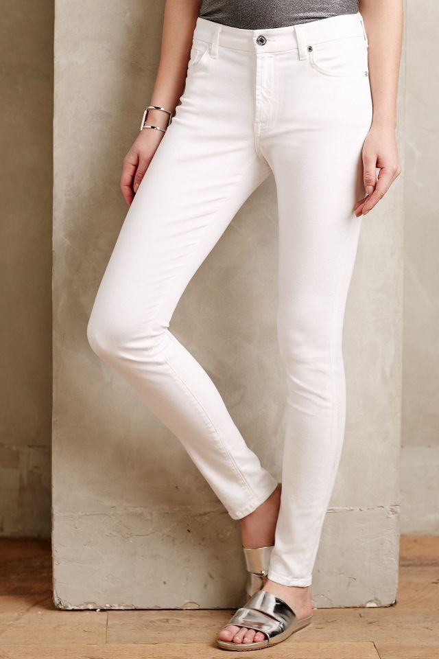 7 For All Mankind Skinny Sateen Jeans