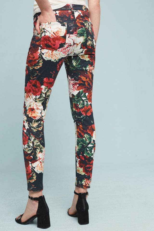 7 For All Mankind Floral Low-Rise Skinny Jeans #2