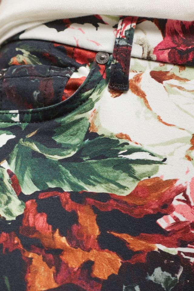 7 For All Mankind Floral Low-Rise Skinny Jeans #3