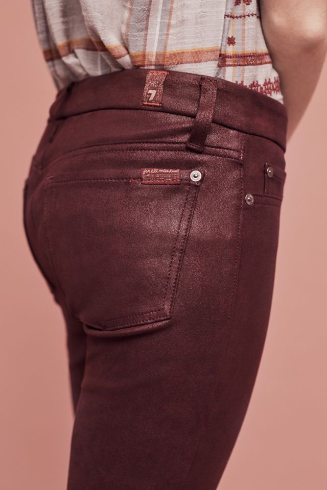 7 For All Mankind Mid-Rise Vegan Leather Skinny Jeans #1