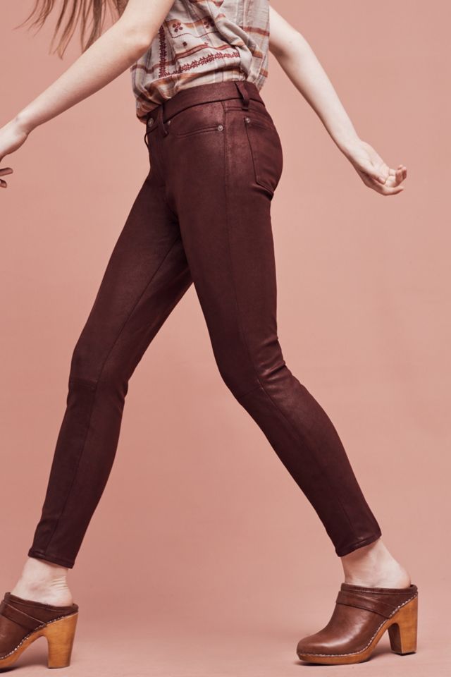 7 For All Mankind Mid-Rise Vegan Leather Skinny Jeans #2