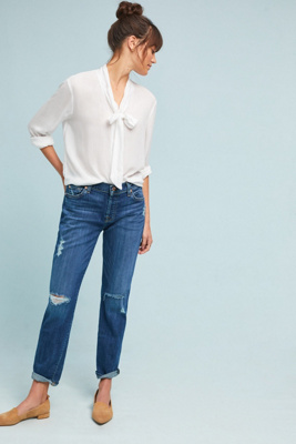Jeans 7 For All Mankind Josefina Skinny Boyfriend - Taille 14 Fille/adolescente - Couleur Lavande - Neuf Avec étiquettes